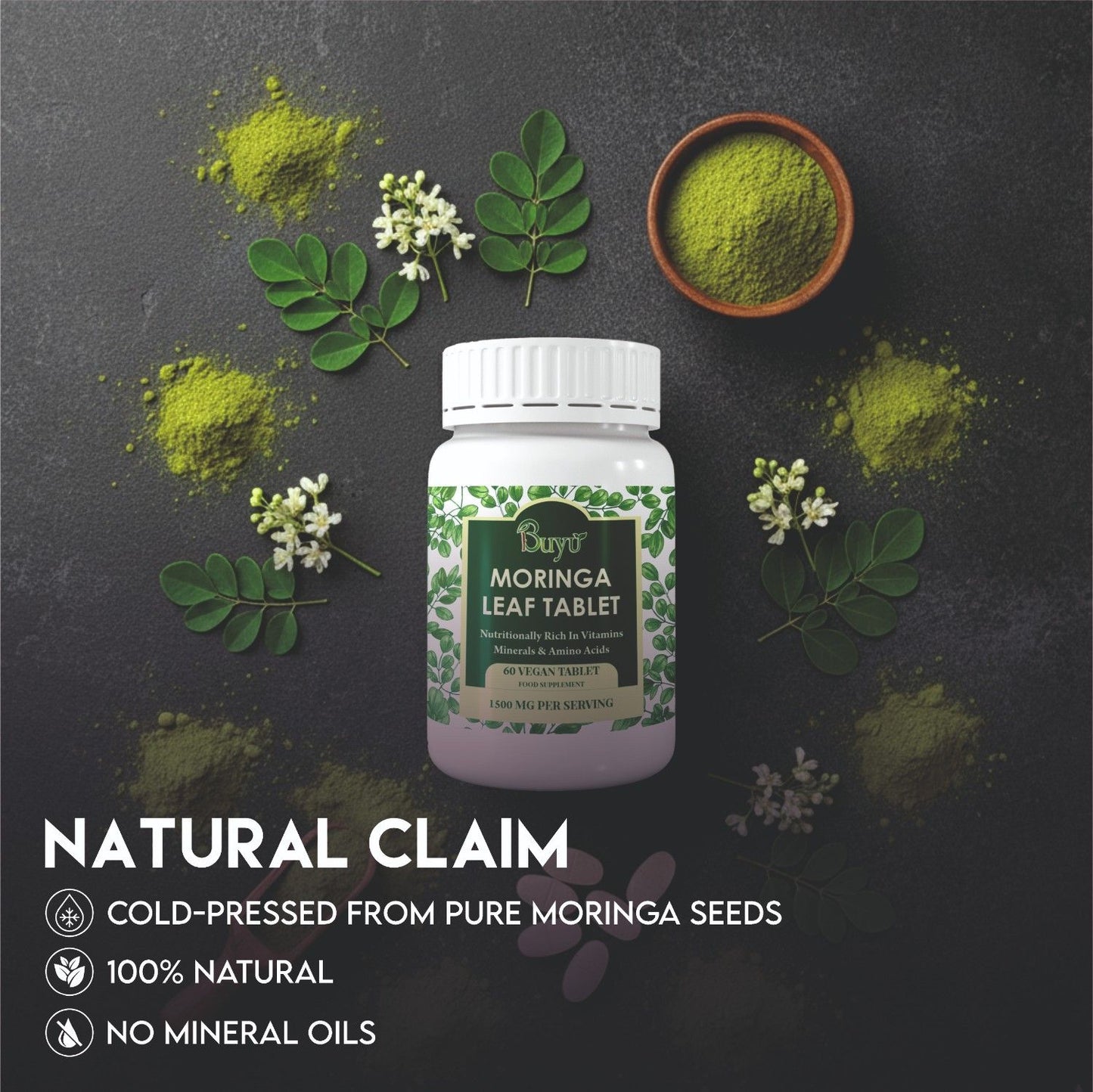 Moringa Leaf Tablets (60 Tablets)