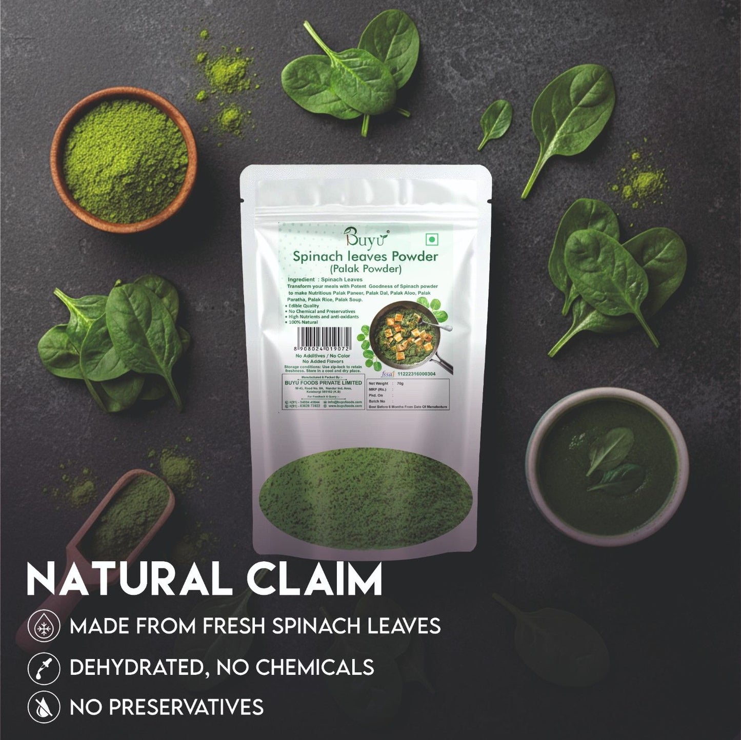 Spinach Leaves Powder (100 Gram)