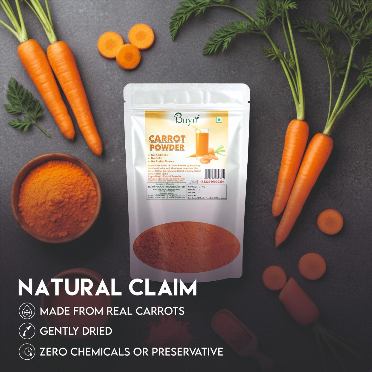 Carrot Powder (100 Gram)