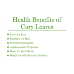 Benefits of Cury leaves powder