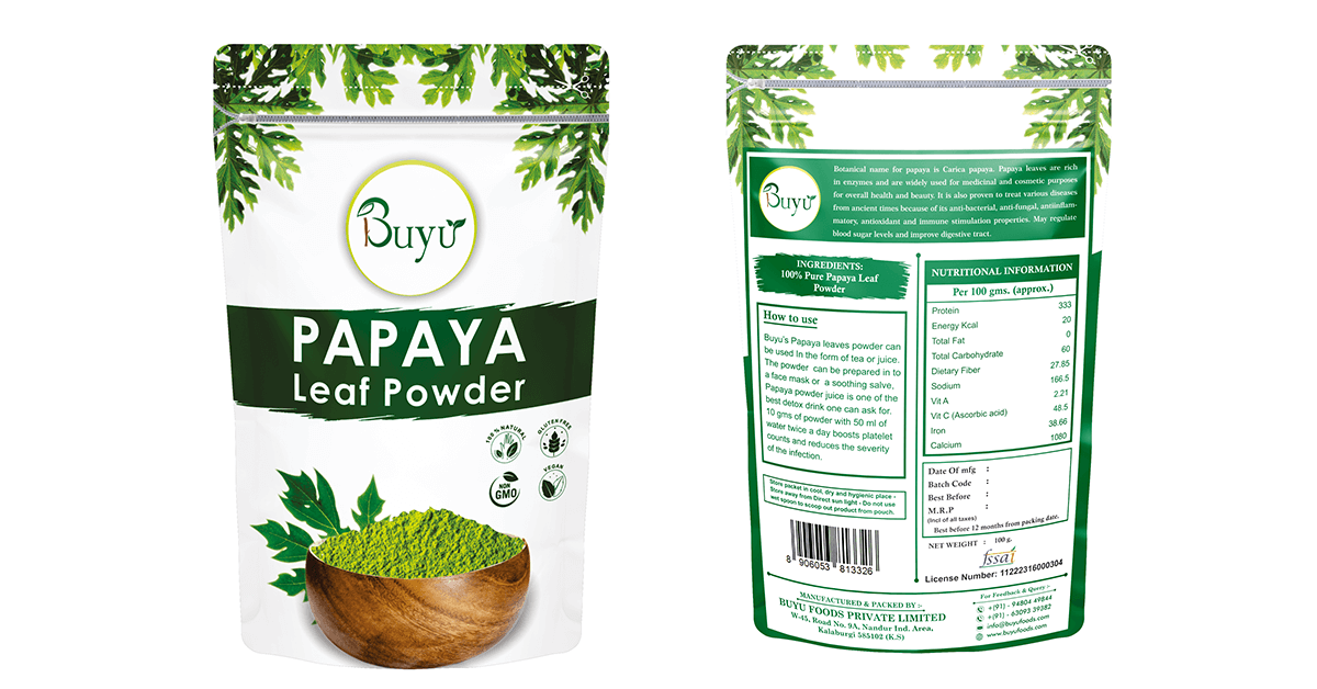 Dehydrated Papaya Leaves/Powder